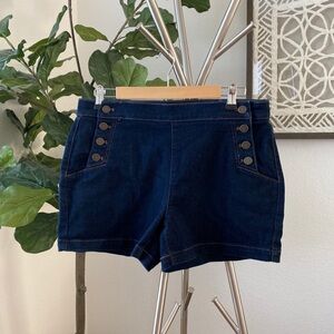 Loft Outlet | Dark denim button shorts